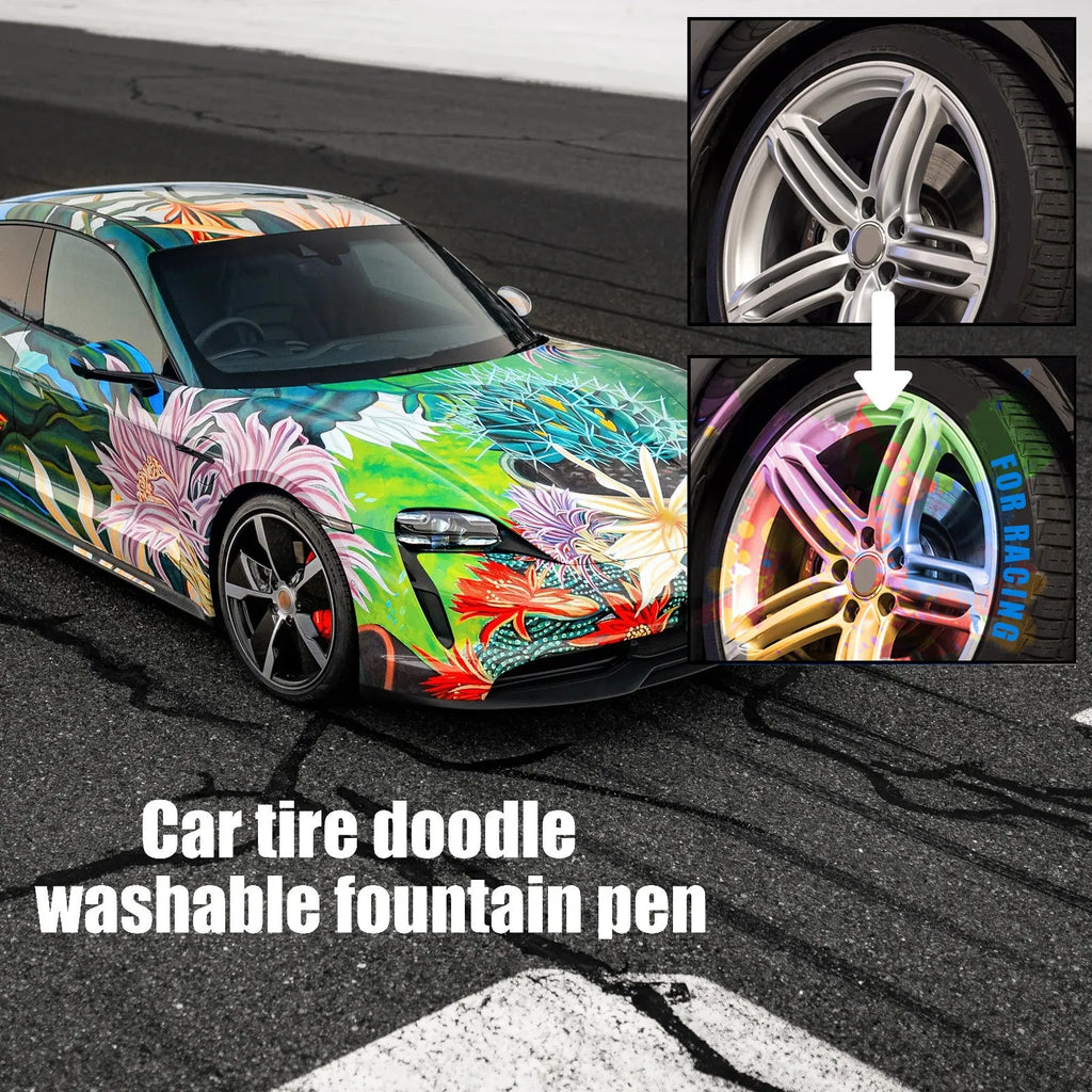 Blue Washable Car Graffiti Spray 30ml bottle with nozzle, for temporary car and window decoration