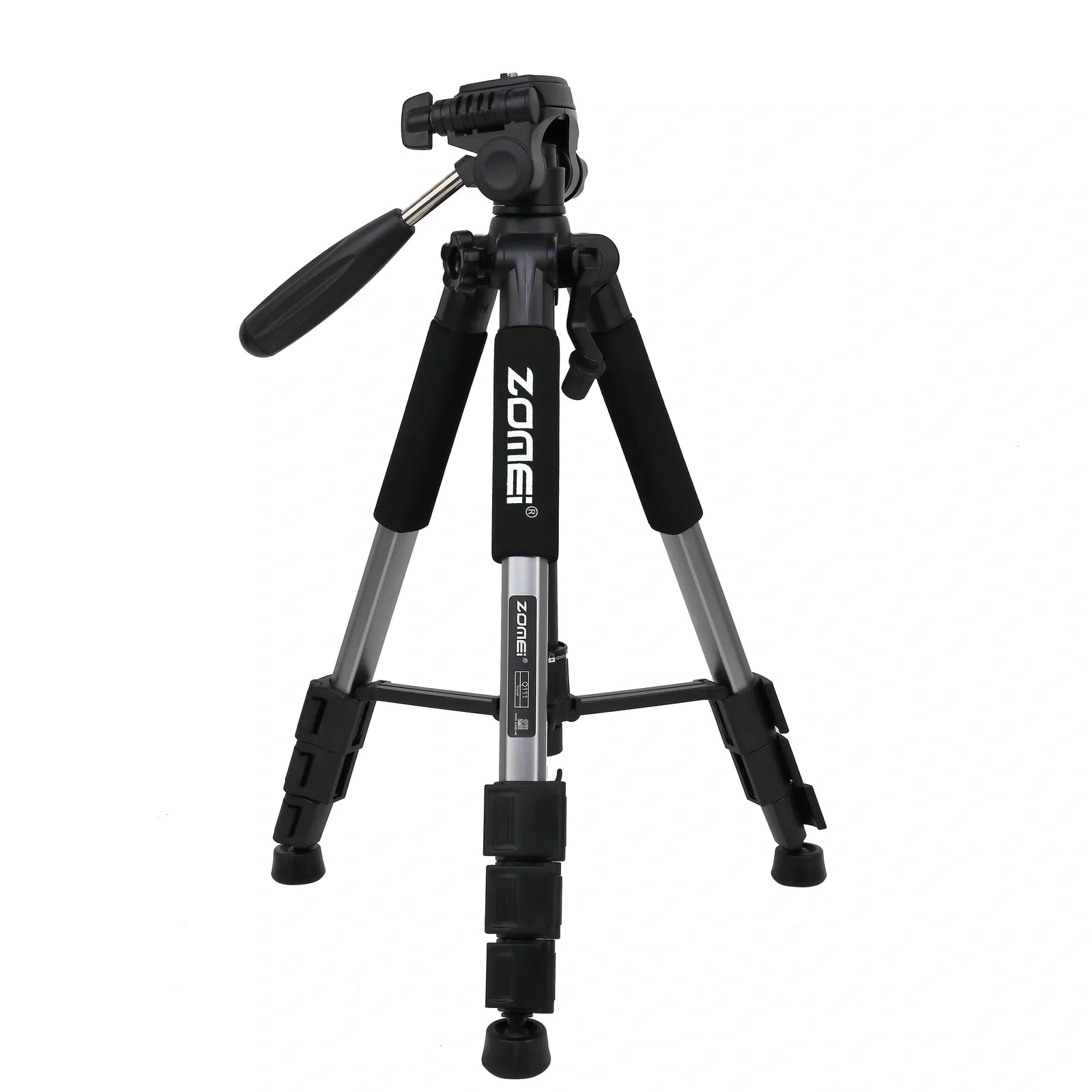 Zomei Z666 black aluminium tripod extended to 140cm with 3D pan head for 15kg SLR camera support