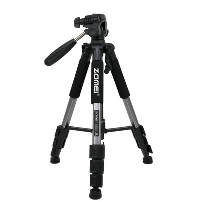 Zomei Z666 black aluminium tripod extended to 140cm with 3D pan head for 15kg SLR camera support