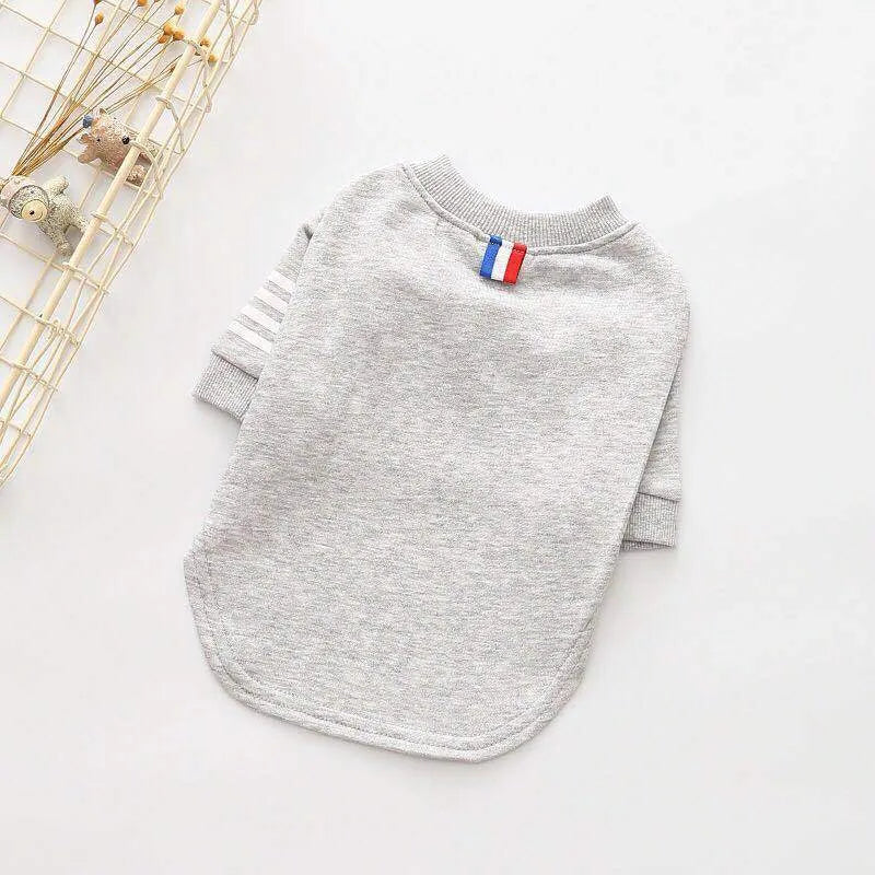 Blue dog sweater fleece winter coat reversible adjustable pet vest size small