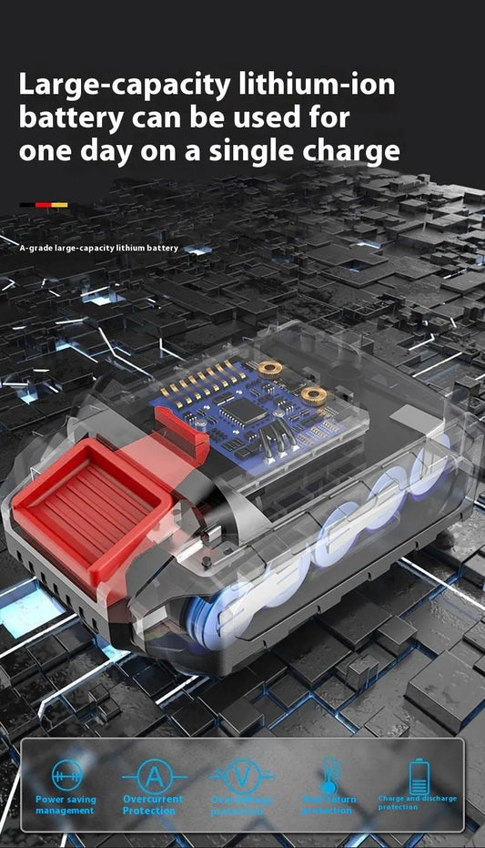12V dual-speed impact pistol drill electric screwdriver with pistol grip and complete component set in storage box