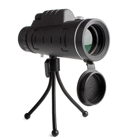 40x60 monocular telescope with compass and phone clip, compact and lightweight for outdoor use