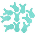 Five pairs of silicone gaskets for eyelash planting in blue, green, pink, rose red, and transparent