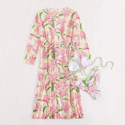 Bikini swimsuit with printed pattern in colour from picture one, sizes S to XL for women