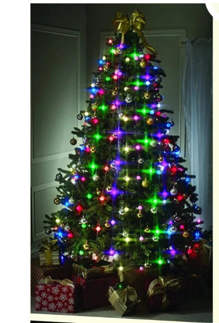 64-bead LED Christmas tree string lights with PP material for durable holiday decor