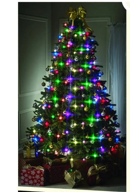 64-bead LED Christmas tree string lights with PP material for durable holiday decor