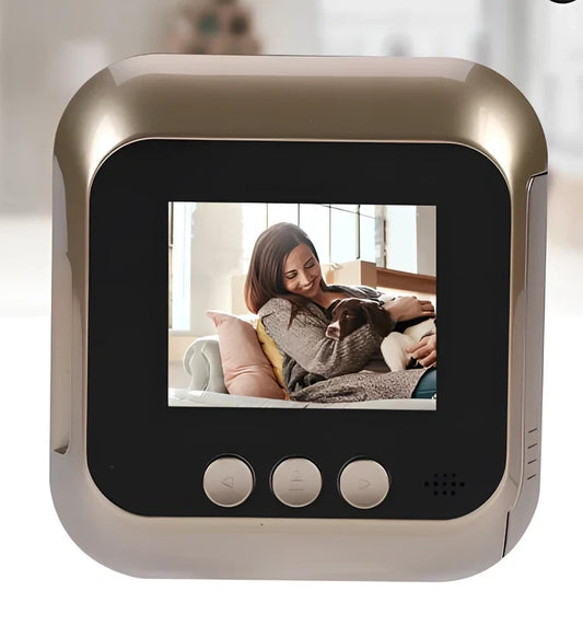 2.4 inch wireless peephole security camera with LCD screen and night vision for door monitoring