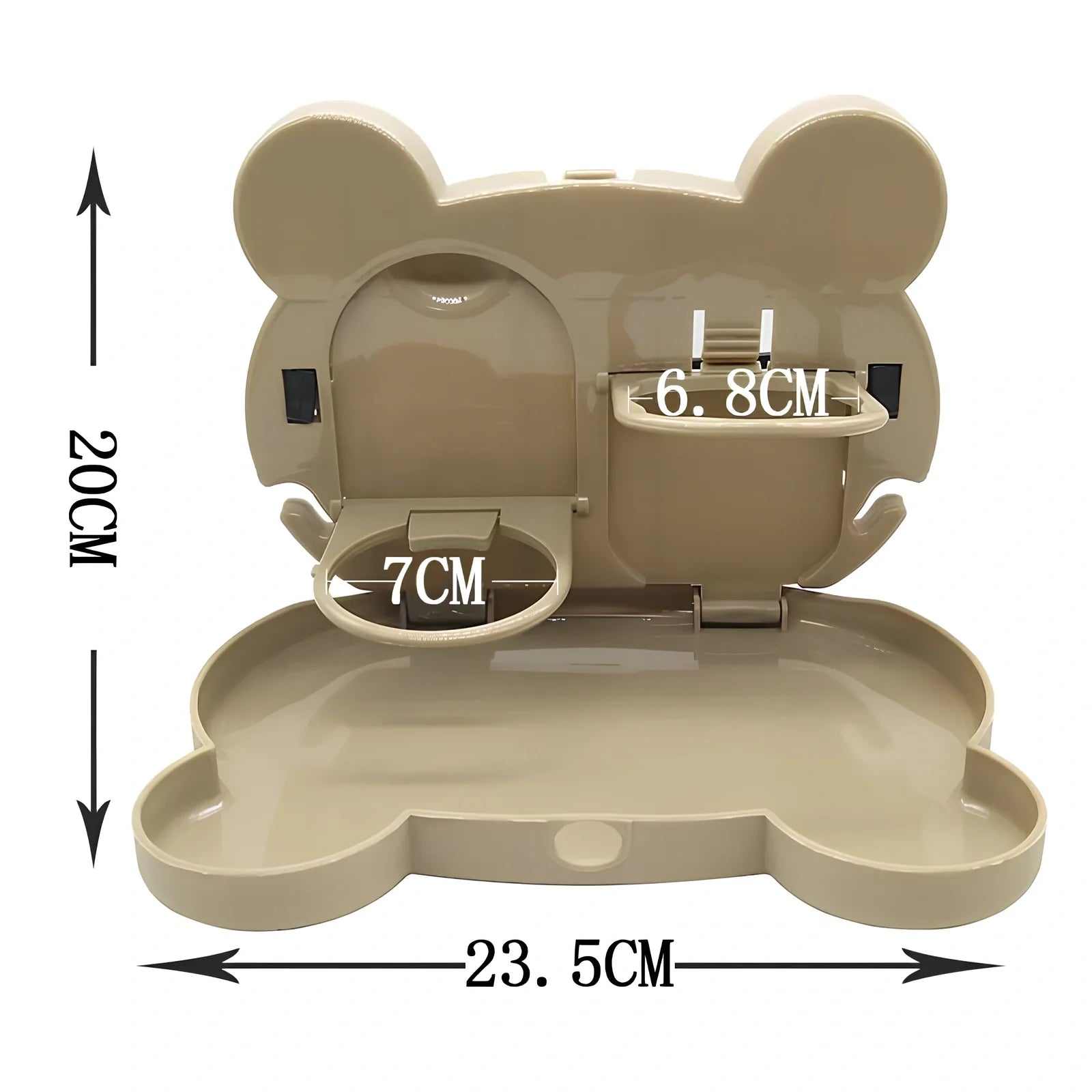 Child car seat table with 20x23.5cm surface mounted on vehicle seat back