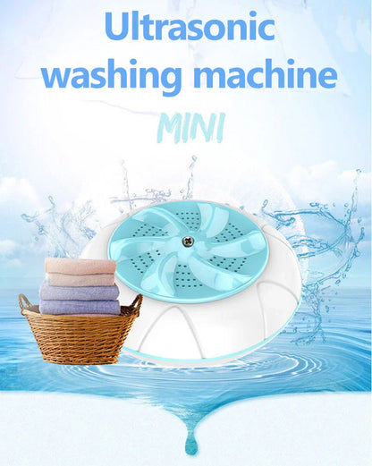 Mini portable ultrasonic washing machine with USB power for travel and small spaces