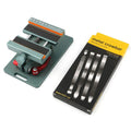Mobile phone repair fixture clamp with adjustable grip and included crowbar tool