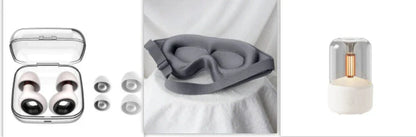 Atmosphere Light Humidifier with candlelight effect and aroma diffuser in beige, black, and pink options