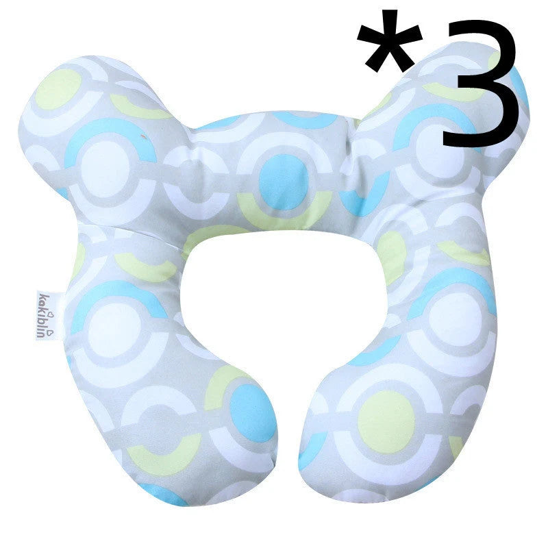 U-shaped baby head support pillow in various styles for car safety seats