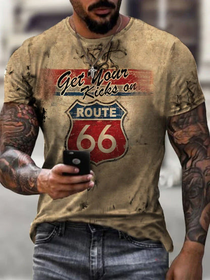 A stylish men's t-shirt featuring a unique digital print design, slim fit, and premium polyester fabric.