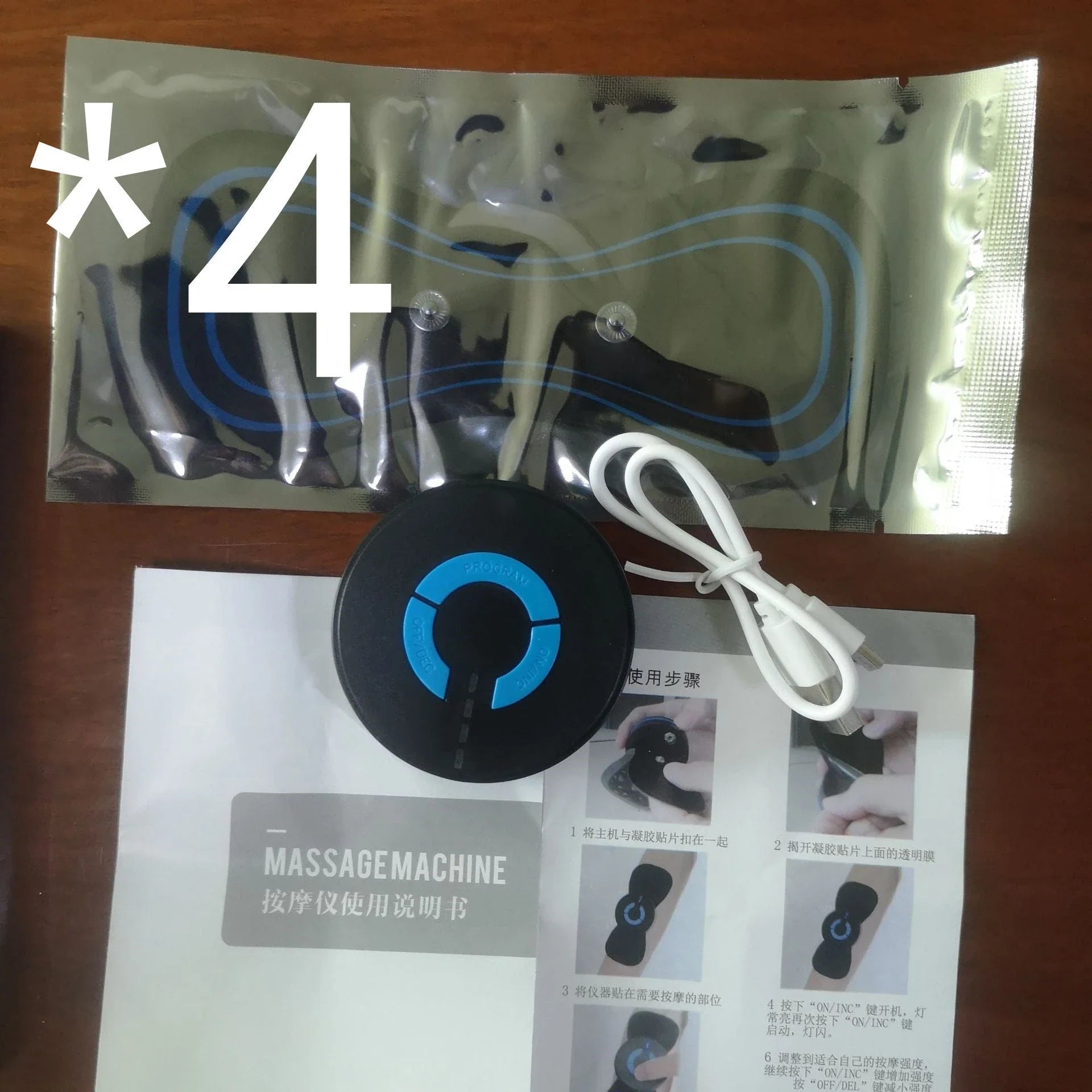 HQ-185 Mini Electric Shoulder and Neck Massager in black with massage patch