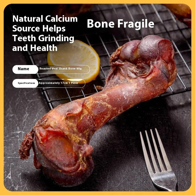 High calcium roasted ox bone flavoured molar chew stick for puppy teeth cleaning and training.