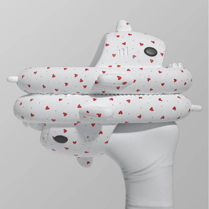 Cozy heart-shaped shark print slippers in various colors, perfect for relaxation and everyday wear