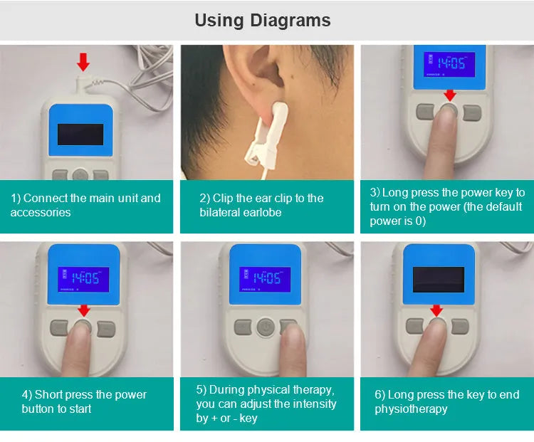 White HSM04 low frequency pulse therapy instrument for sleep aid, showing compact size.