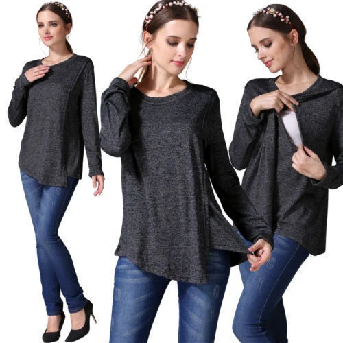 100% cotton maternity loose-fit top in various colours and sizes