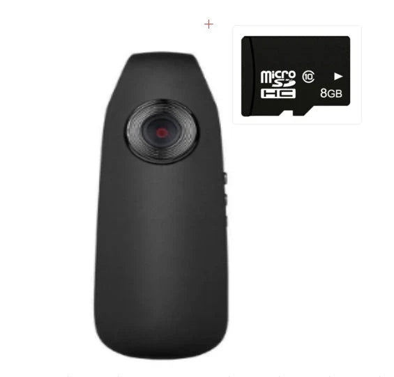 Mini HD 1080P video camera with one-click recording and motion detection