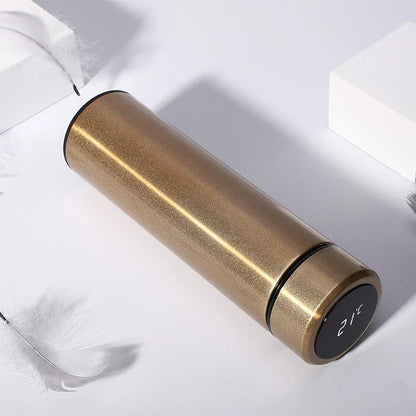 Stainless steel vacuum flask with LED touch display temperature control, available in a variety of colors and sizes