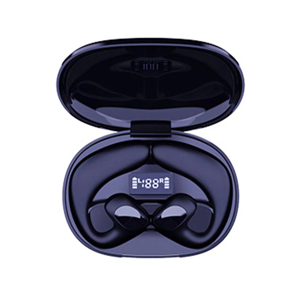 S900 TWS bone conduction earphone in black with charging case