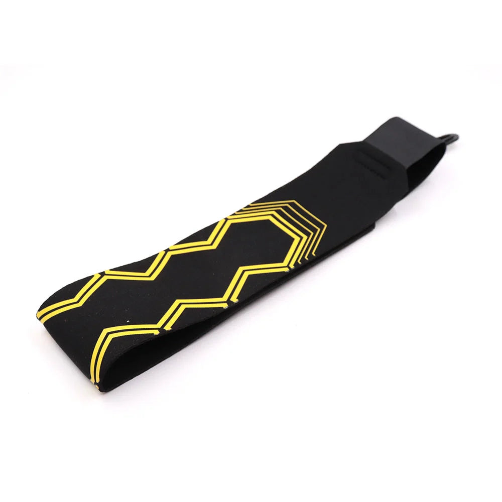 Adjustable soccer trainer with elastic strap for skill development