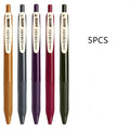 Press The Water 0.5mm bullet gel pen in various retro colour options on a white background.