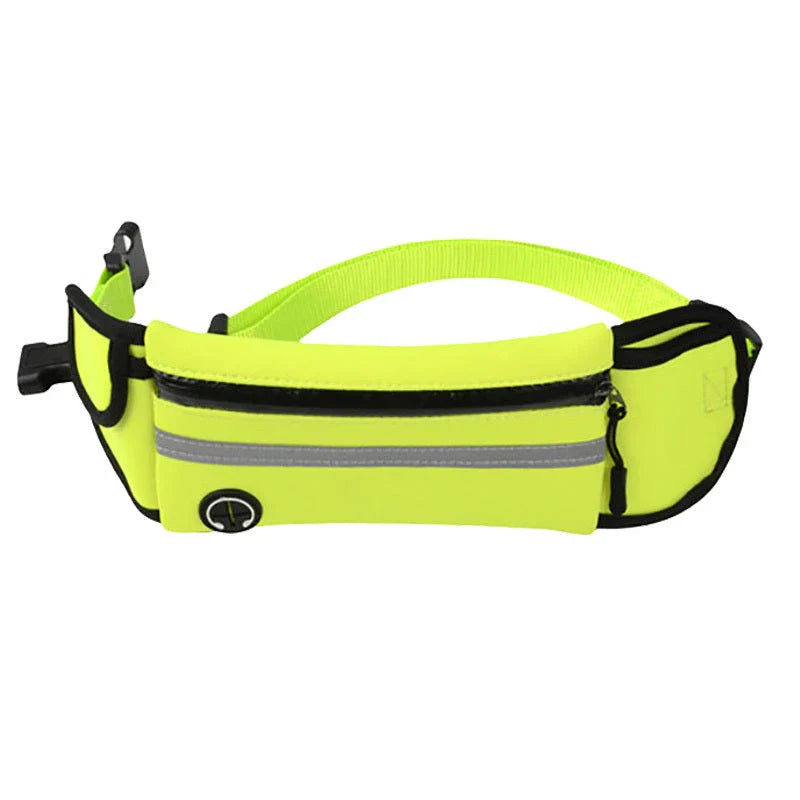 Waterproof reflective pet running waist bag with adjustable traction rope