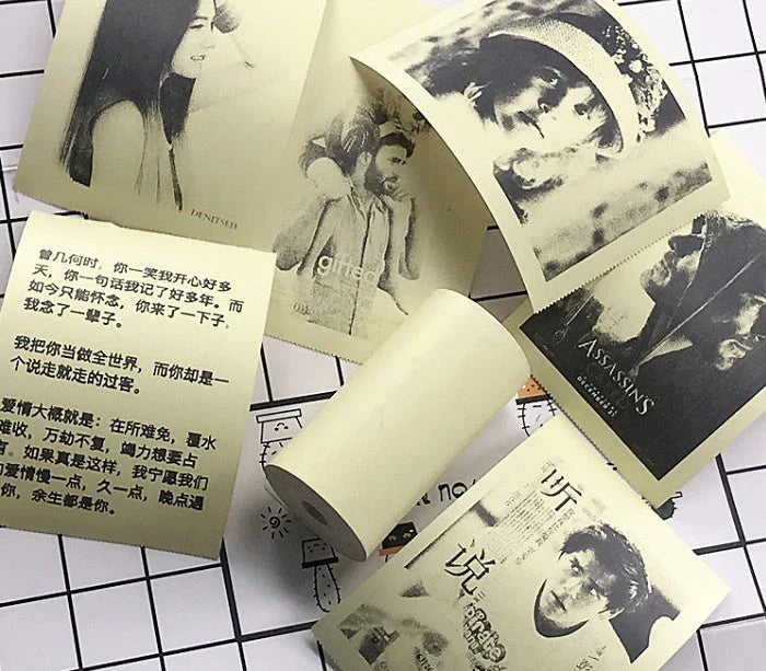 Compact wireless thermal printer for printing photos, labels, and memorabilia directly from your smartphone