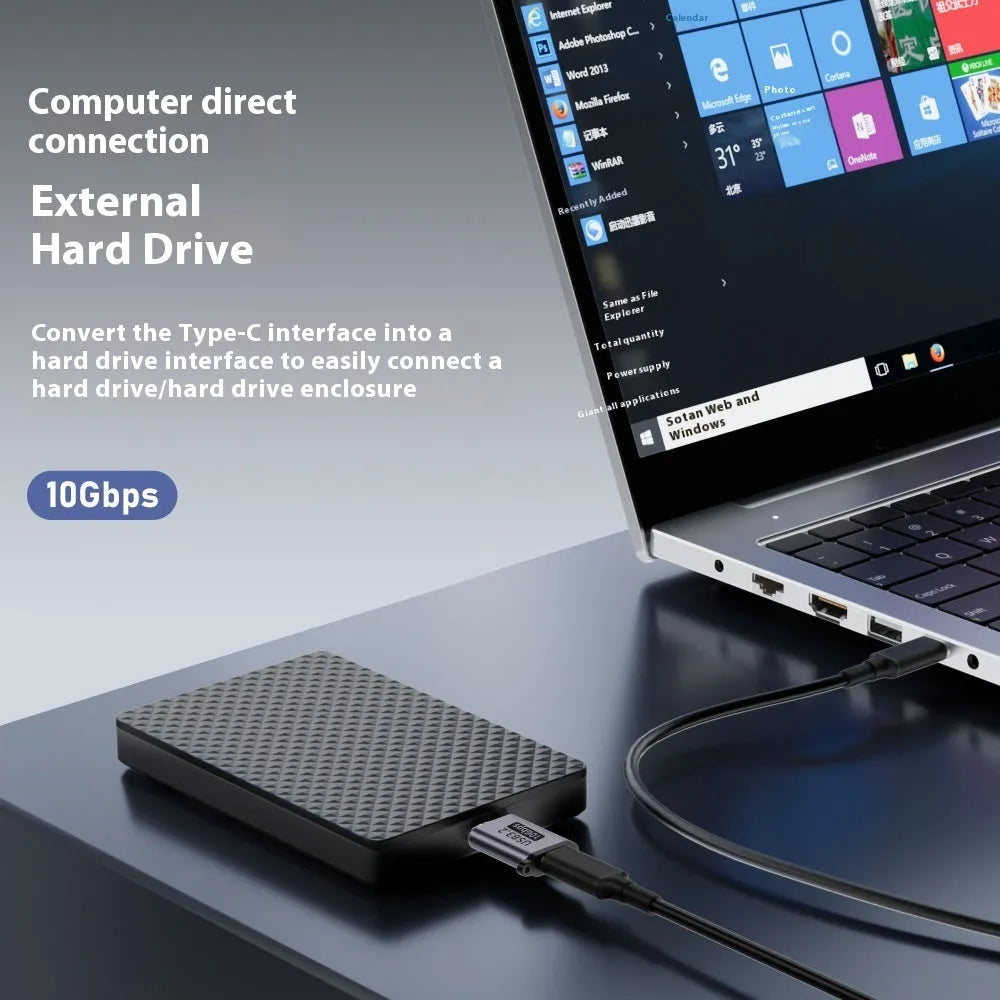 USB AM to Micro-B adapter cable for connecting older mobile hard drives and devices to computers