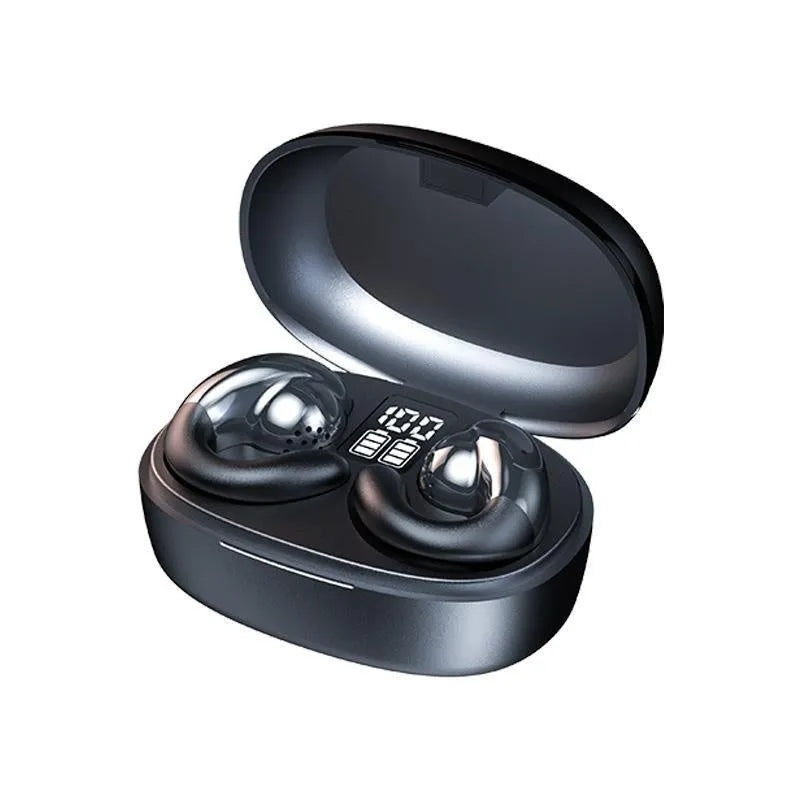 S29 wireless Bluetooth headset binaural non in-ear mini-portable in black with digital display charging case