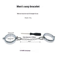 Silver zinc alloy handcuffs and footcuffs with stainless steel chain links bondage set