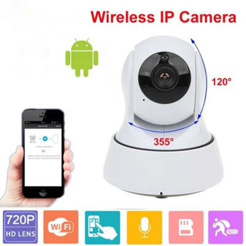 Wireless network camera with 720P HD resolution and night vision