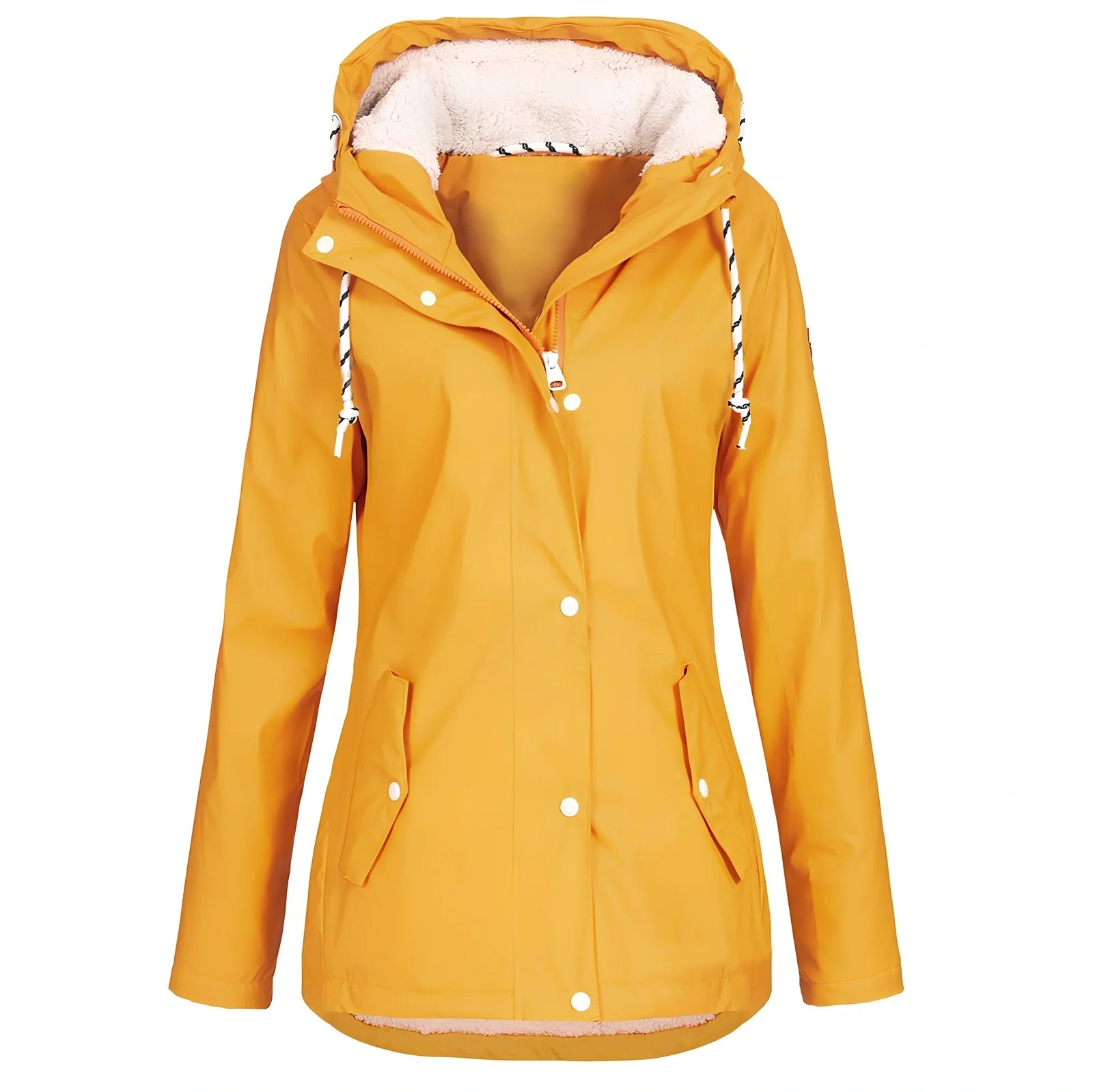 Women's outdoor winter jacket in Army Green, Black or Yellow with size range M to 4XL