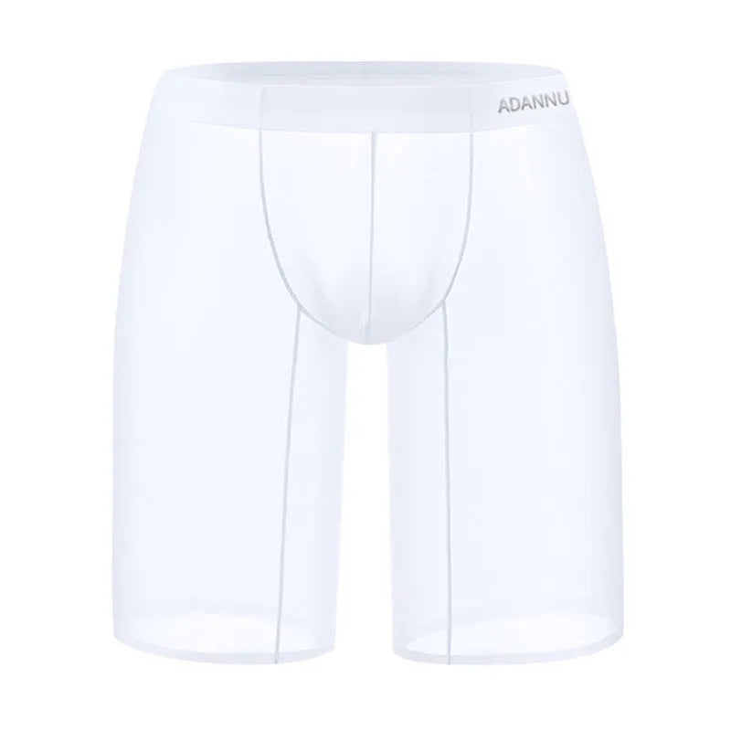 Men's seamless mesh shorts in black, shown flat