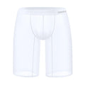 Men's seamless mesh shorts in black, shown flat
