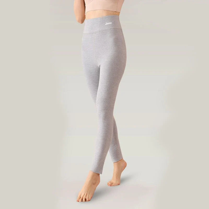 Women's winter warm leggings in cashmere and velvet blend, high waist slim fit trousers