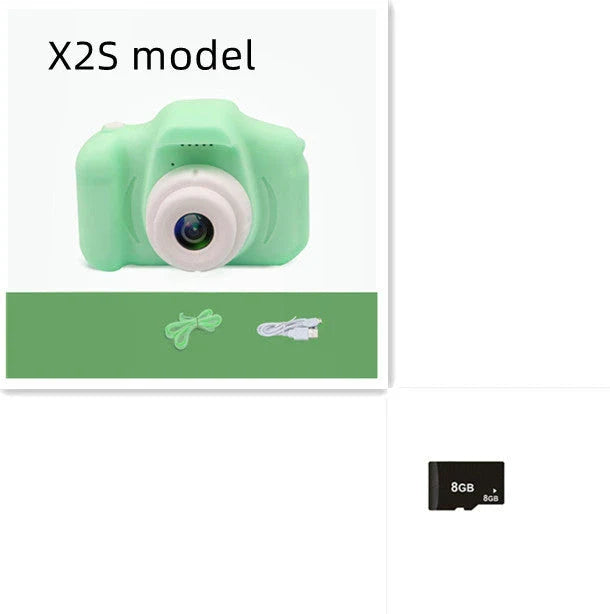 Playful X2 HD Mini Digital Camera for Kids with Durable Silicone Body, Vibrant Display, and Creative Filters
