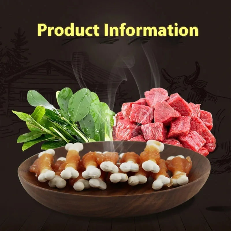 Betty Chicken Wrapped Calcium Bone dog treats 400g bag