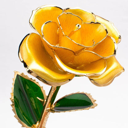 24K gold-plated rose flower in elegant gift box, perfect for Valentine's Day and anniversaries
