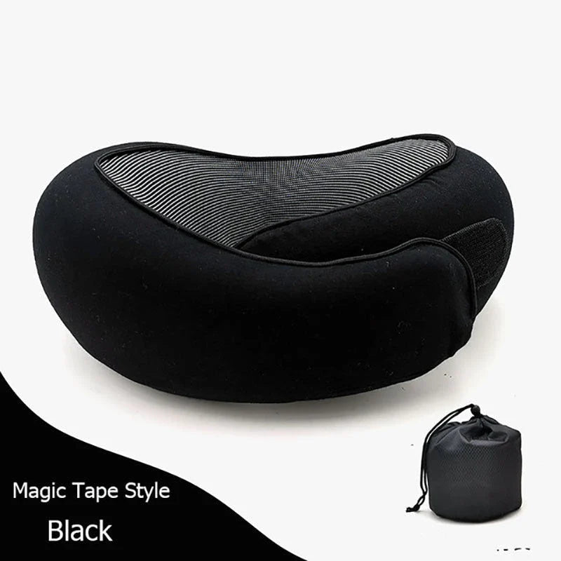 Comfortable U-Shaped Travel Neck Pillow with Memory Foam for Airplanes and Commutes