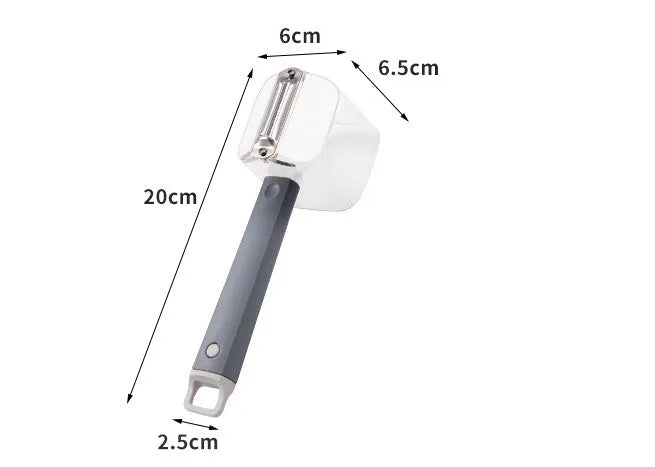 Stainless steel single-head vegetable peeler with PP handle in green, grey or red colours