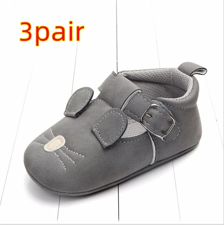 Cartoon animal baby shoes with non-slip soft bottom for spring and autumn wear