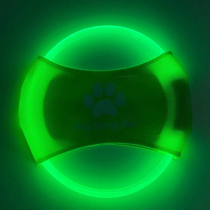 LED glowing dog flying disc in various colours, perfect for night-time play