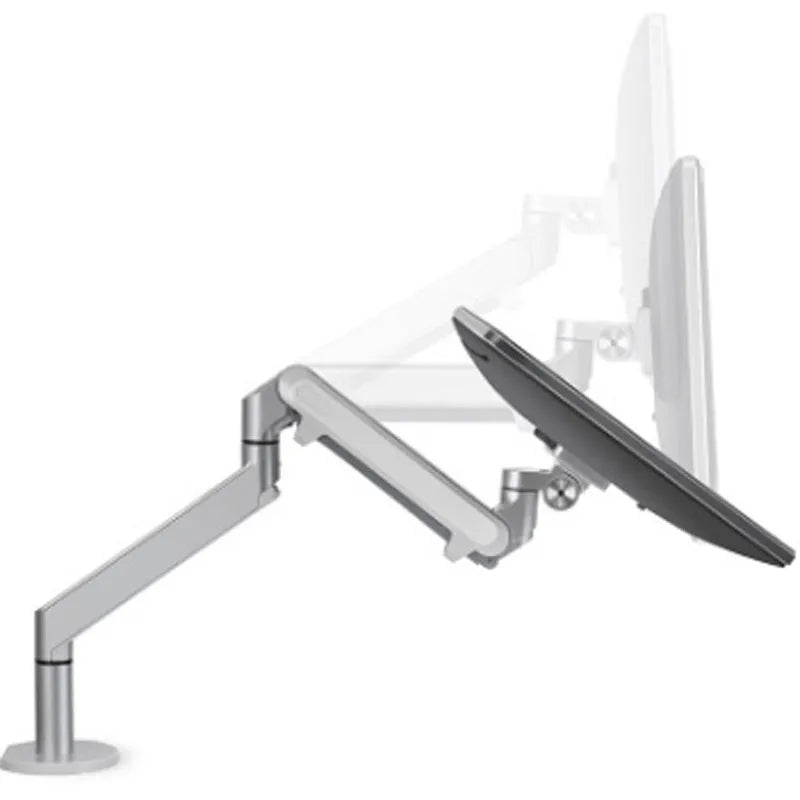 Aluminum alloy hover computer stand with air pressure arm bracket in silver colour