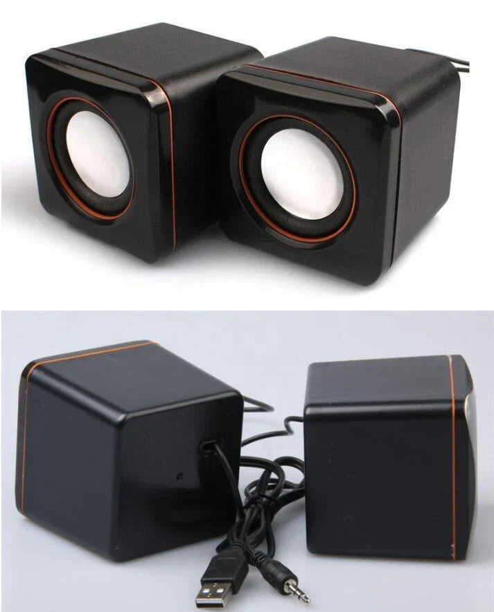 Mini Portable USB Wired Desktop Speaker with adjustable volume and compact design
