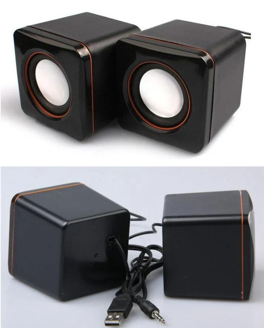 Mini Portable USB Wired Desktop Speaker with adjustable volume and compact design