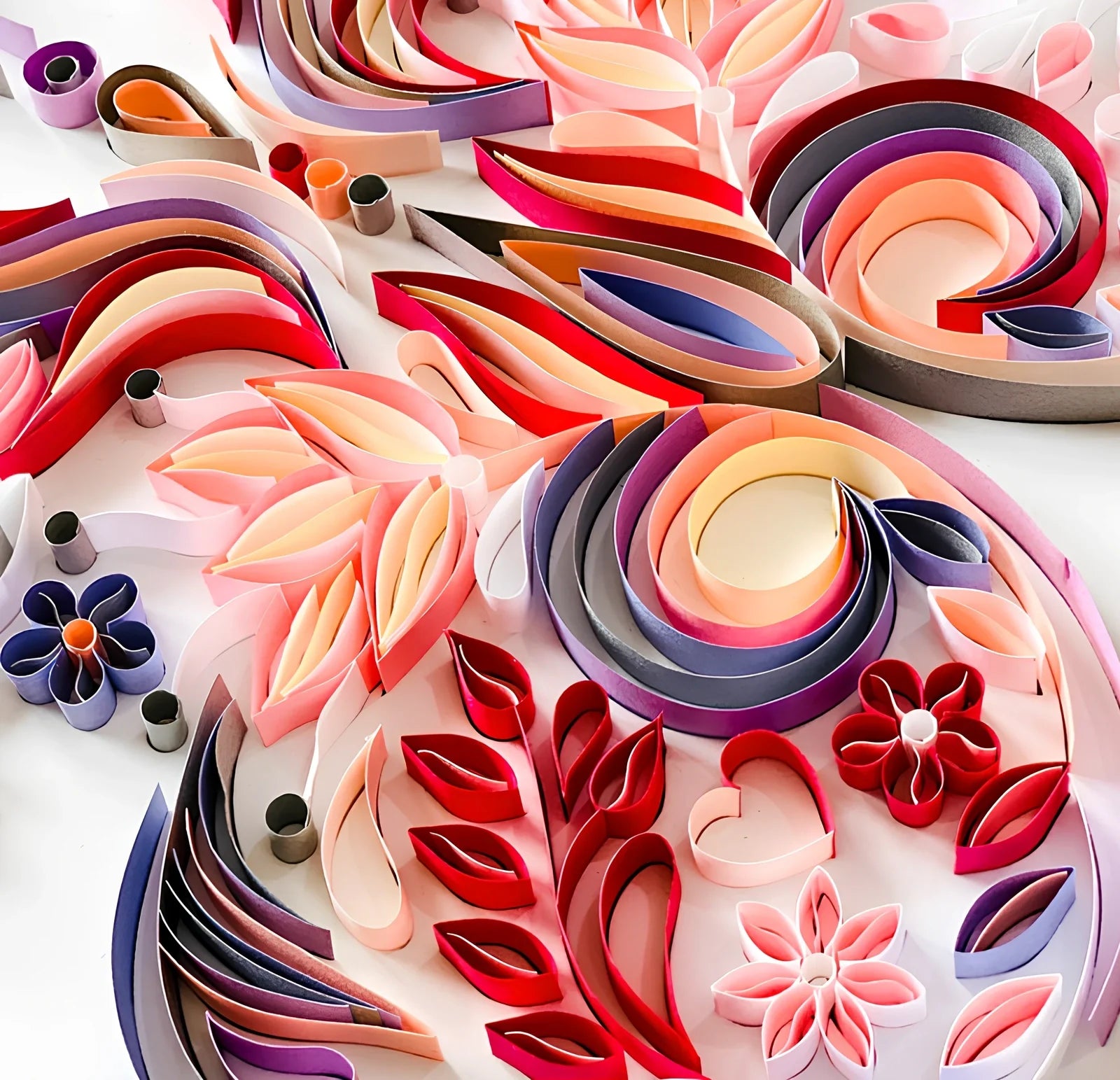 20-inch handmade butterfly quilling paper craft kit with tools including glue, scissors, awl, and tweezers