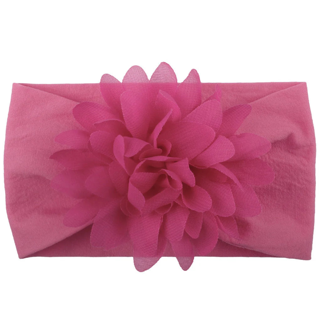 Handmade chiffon flower headband for babies in various colours