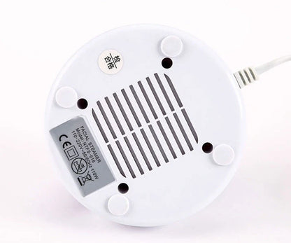 Purple AIDU ion hot spray steamer with mask, nasal mask, and measuring cup for home facial hydration